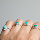 Pear Turquoise Ring, Unique Sterling Ring