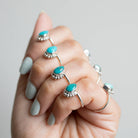 Pear Turquoise Ring, Unique Sterling Ring