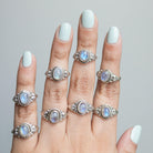 Moonstone Ring, Sterling Silver Ring, Wanderlust Ring