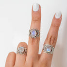 Moonstone Statement Ring, Sterling Silver Rings