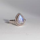Pear Moonstone Ring, Simple Ring