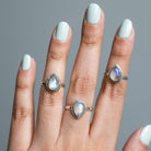 Pear Moonstone Ring, Simple Ring