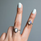 Pear Moonstone Ring, Simple Ring