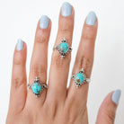 Teal Turquoise Ring, Turquoise Wedding Ring