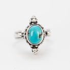 Teal Turquoise Ring, Turquoise Wedding Ring