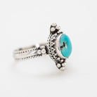Teal Turquoise Ring, Turquoise Wedding Ring