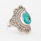 Nature Inspired Ring, Large Turquoise Ring