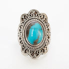 Nature Inspired Ring, Large Turquoise Ring