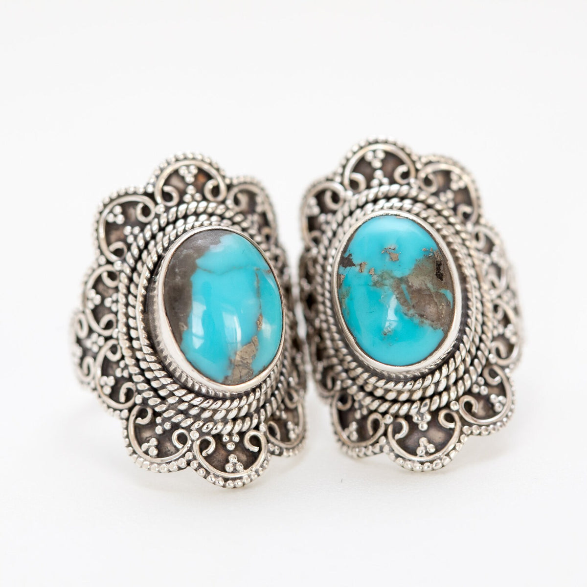 Nature Inspired Ring, Large Turquoise Ring