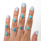 Pear Turquoise Ring, Blue Statement Ring