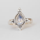 Moonstone Ring Sterling Silver, Pear Moonstone Ring