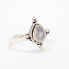 Moonstone Ring Sterling Silver, Pear Moonstone Ring