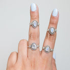 Faceted Moonstone Ring, Cut Moonstone Ring