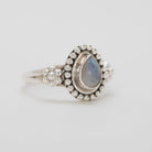 Faceted Moonstone Ring, Cut Moonstone Ring