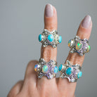 Blue Turquoise Ring, Boho Chic Rings