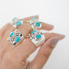 Blue Turquoise Ring, Boho Chic Rings