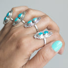 Boho Turquoise Ring, Genuine Turquoise Jewelry