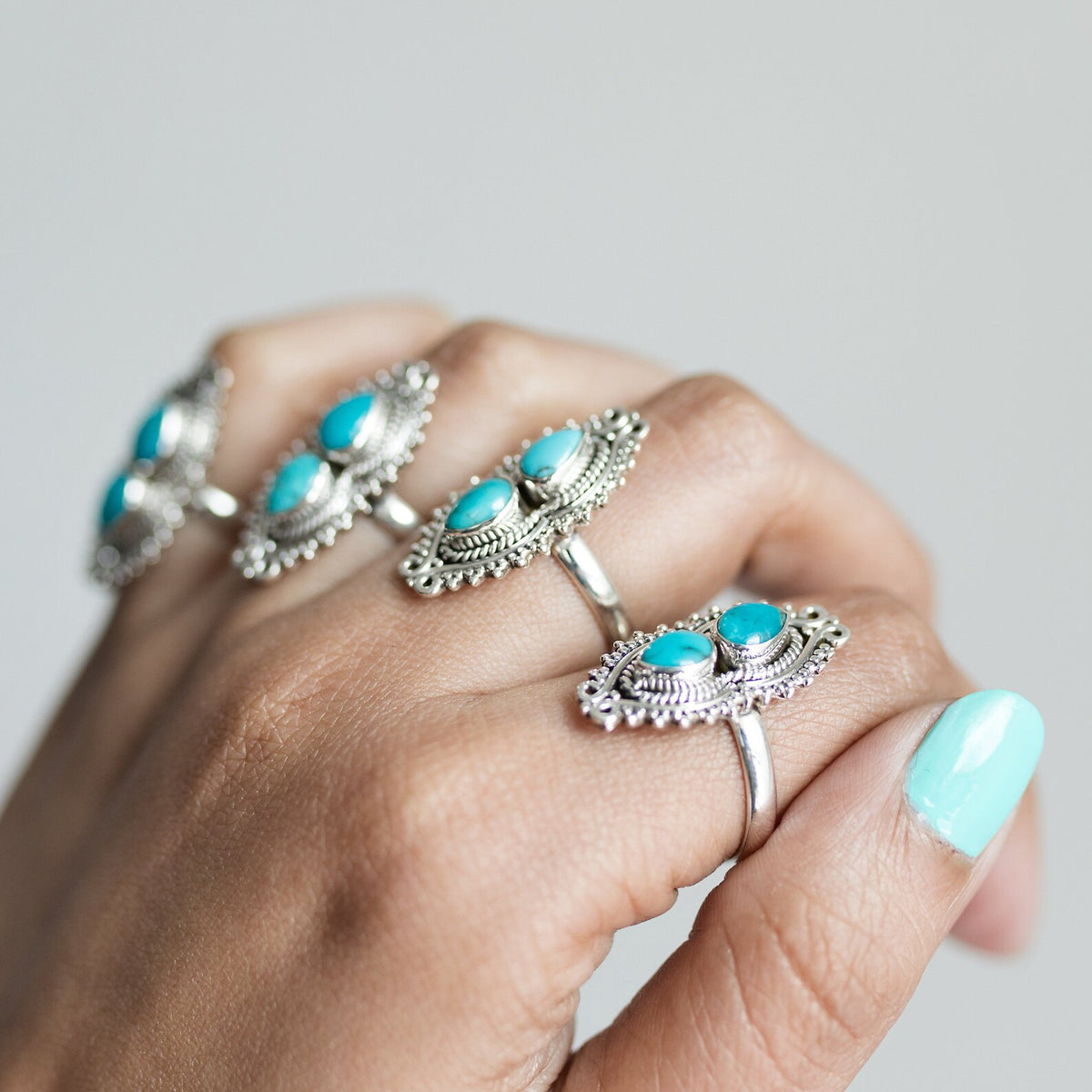 Boho Turquoise Ring, Genuine Turquoise Jewelry