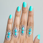 Boho Turquoise Ring, Genuine Turquoise Jewelry