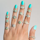 Opal Promise Ring, Opal Heart Ring