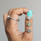Opal Promise Ring, Opal Heart Ring