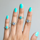 Moonstone Jewelry, Infinity Ring