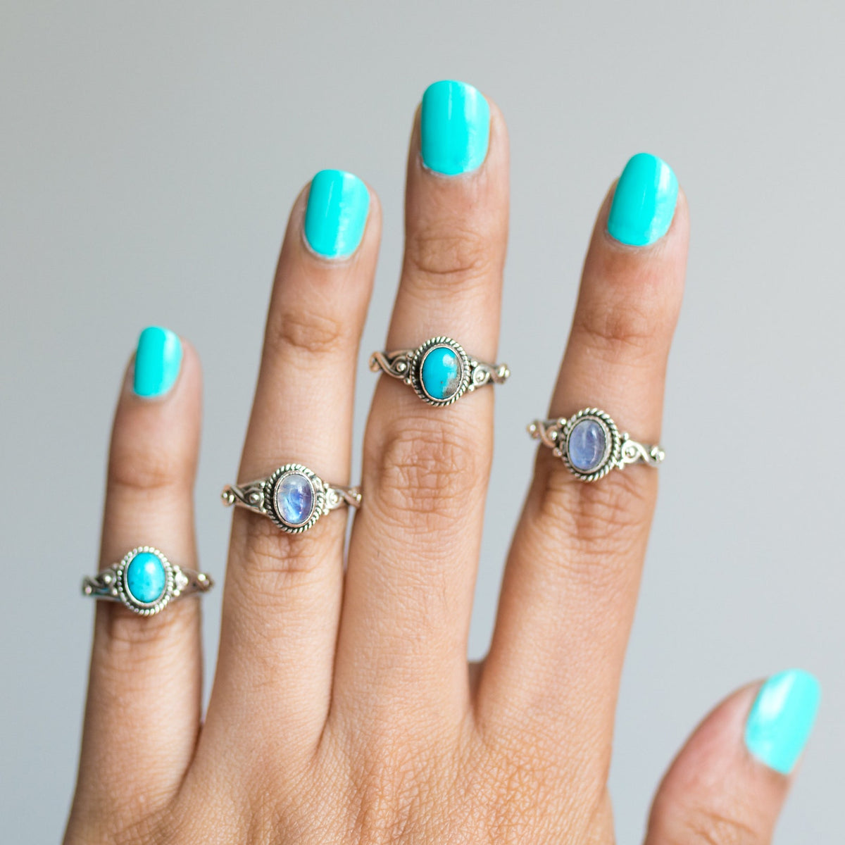 Moonstone Jewelry, Infinity Ring