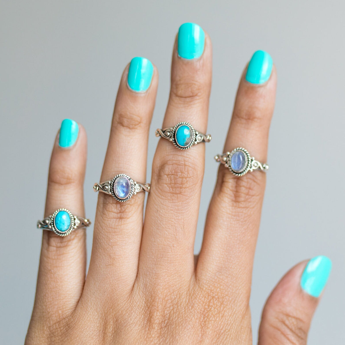 Moonstone Jewelry, Infinity Ring