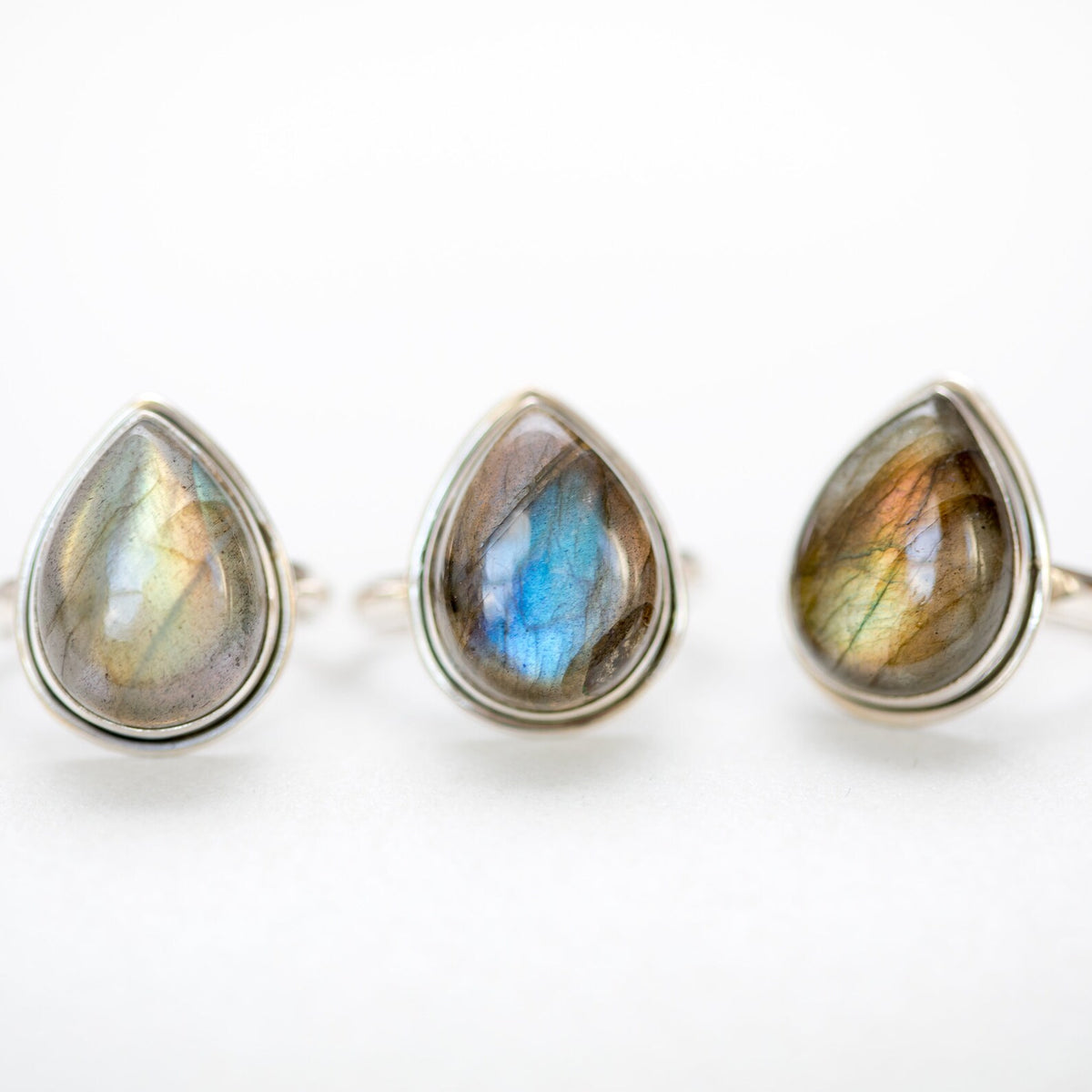 Pear Labradorite Ring, Statement Ring