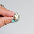 Pear Labradorite Ring, Statement Ring