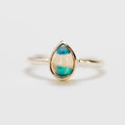 Opal Minimalist Ring, Dainty Opal Ring, Delicate Silver Ring, October Birthstone Ring