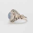 Oval Moonstone Ring, Unique Stone Ring