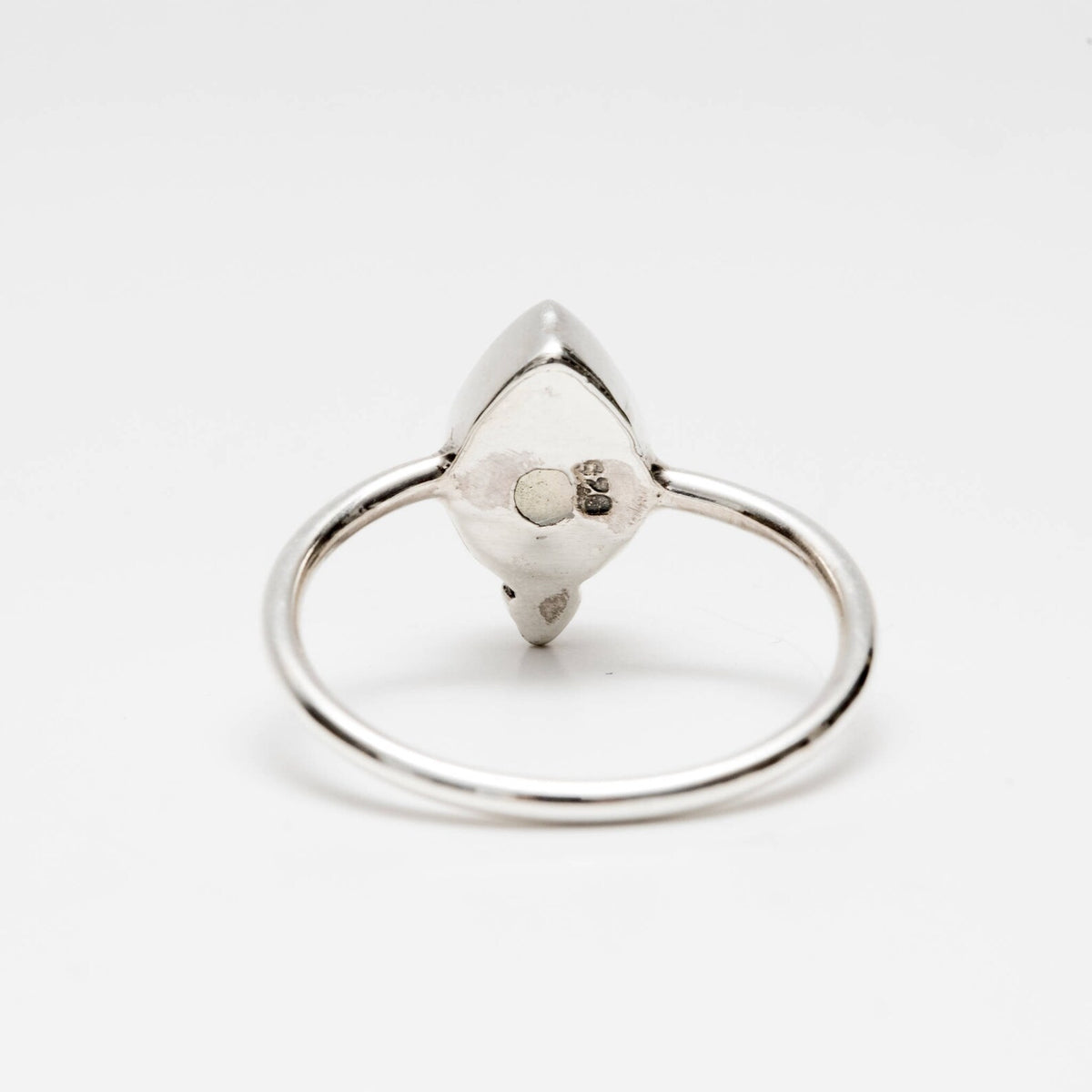 Blue Moonstone Stack Ring, Silver Promise Ring
