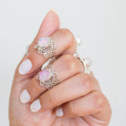 Pink Moonstone Ring, Pink Gemstone Ring