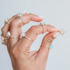 Pear Opal Ring, Opal Birthstone Ring
