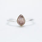 Rose Quartz Ring, Dainty Crystal Ring