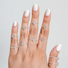 Rose Quartz Ring, Dainty Crystal Ring