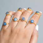 Labradorite Ring, Gold Vermeil Ring