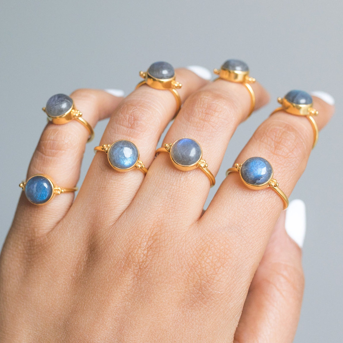 Labradorite Ring, Gold Vermeil Ring