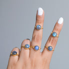 Labradorite Ring, Gold Vermeil Ring