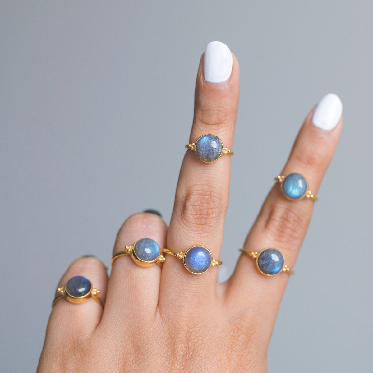 Labradorite Ring, Gold Vermeil Ring