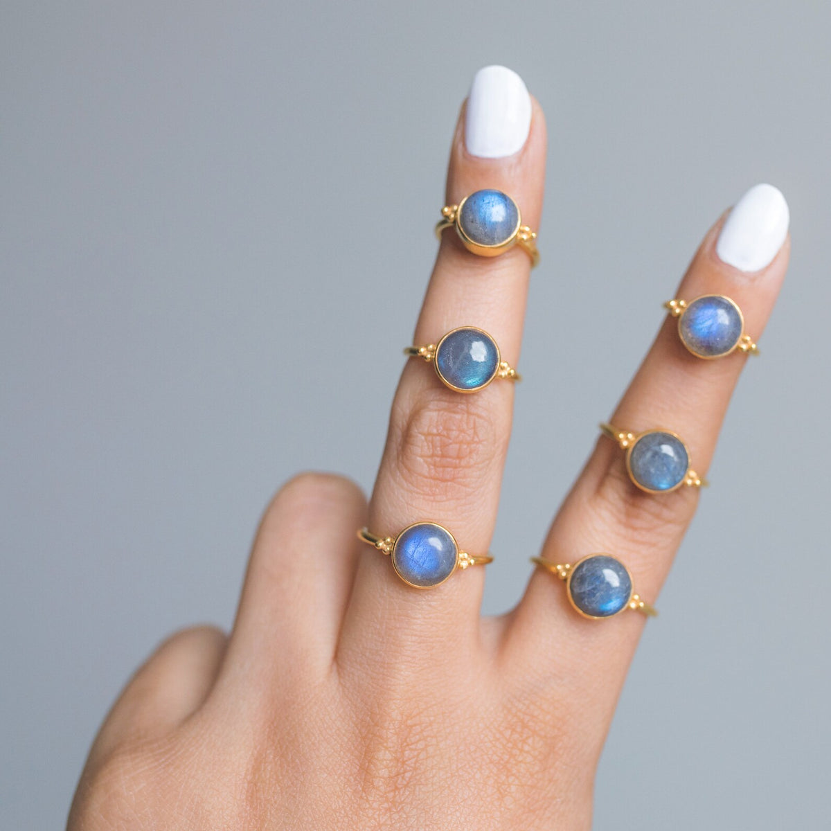 Labradorite Ring, Gold Vermeil Ring