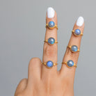 Labradorite Ring, Gold Vermeil Ring