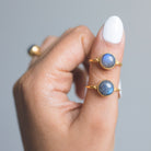 Labradorite Ring, Gold Vermeil Ring