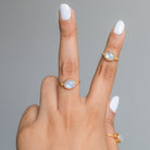 Oval Moonstone - Gold Vermeil Ring
