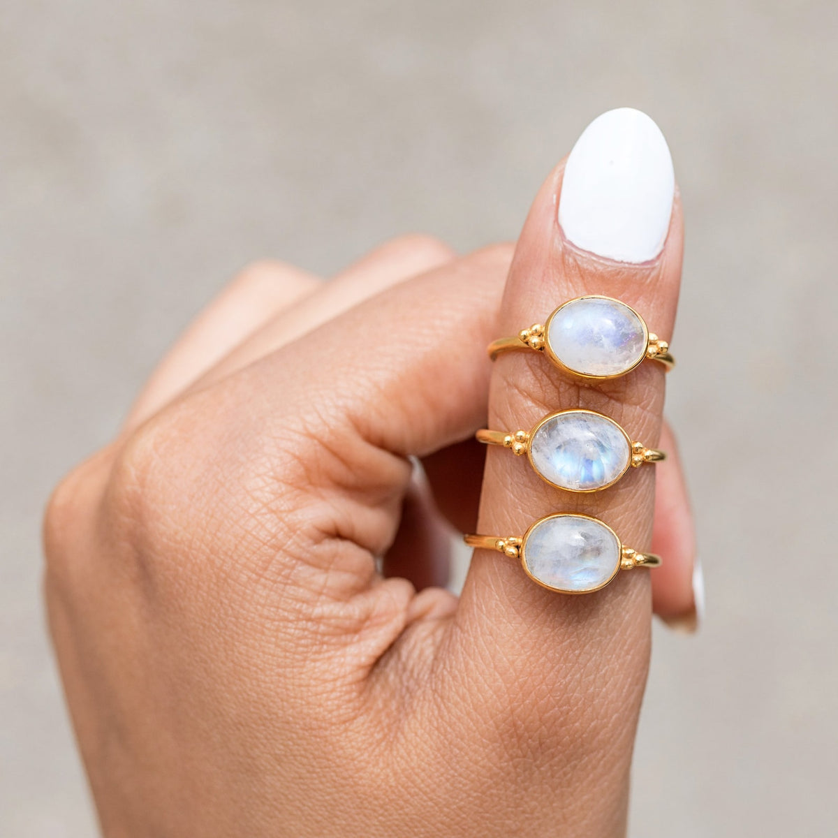 Oval Moonstone - Gold Vermeil Ring