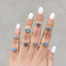 Oval Labradorite Ring, Gold Vermeil Ring