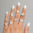 Moonstone Crystal & Gold Vermeil Ring, Delicate Rings
