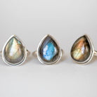 Pear Labradorite Ring, Statement Ring
