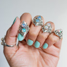 Opal Cocktail Ring, Natural Opal Ring, Opal Statement Ring